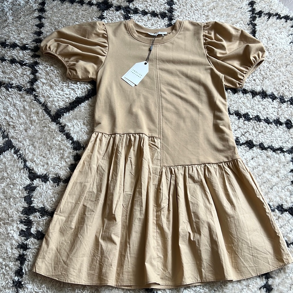 Tan Short Casual Dress